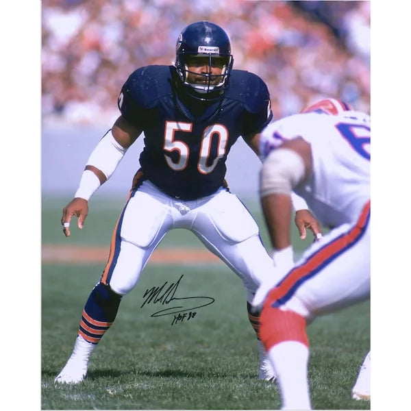 Mike Singletary Signed 16 x 20 Photograph | HOF 98 Inscription