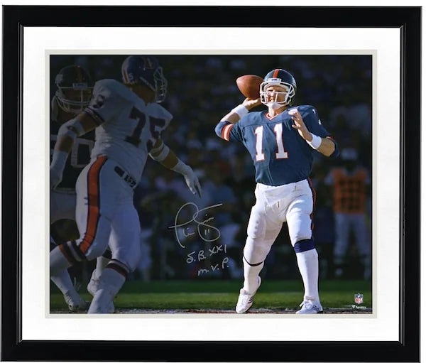Phil Simms Signed 16 x 20 Photo | Super Bowl XXI MVP Inscription