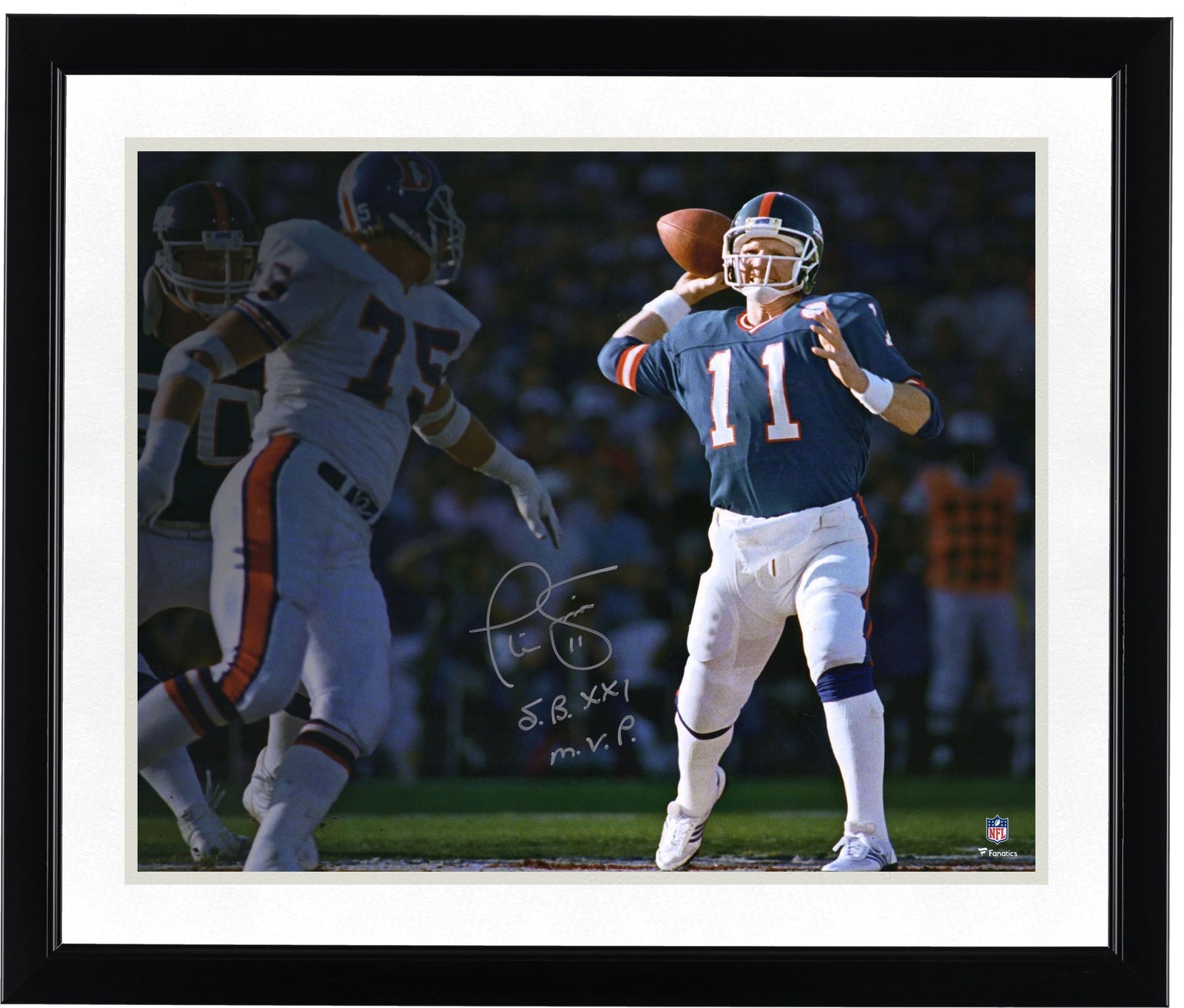 Phil Simms Signed 16 x 20 Photo | Super Bowl XXI MVP Inscription