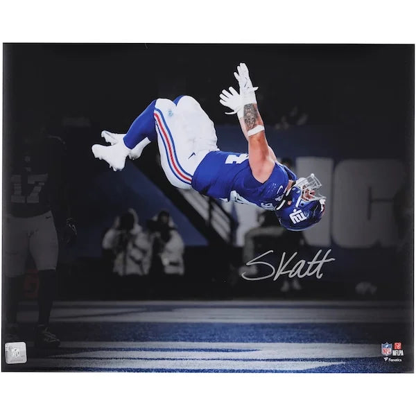 Cam Skattebo Signed 16 x 20 2025 Photo | Giants Week 3 Touchdown