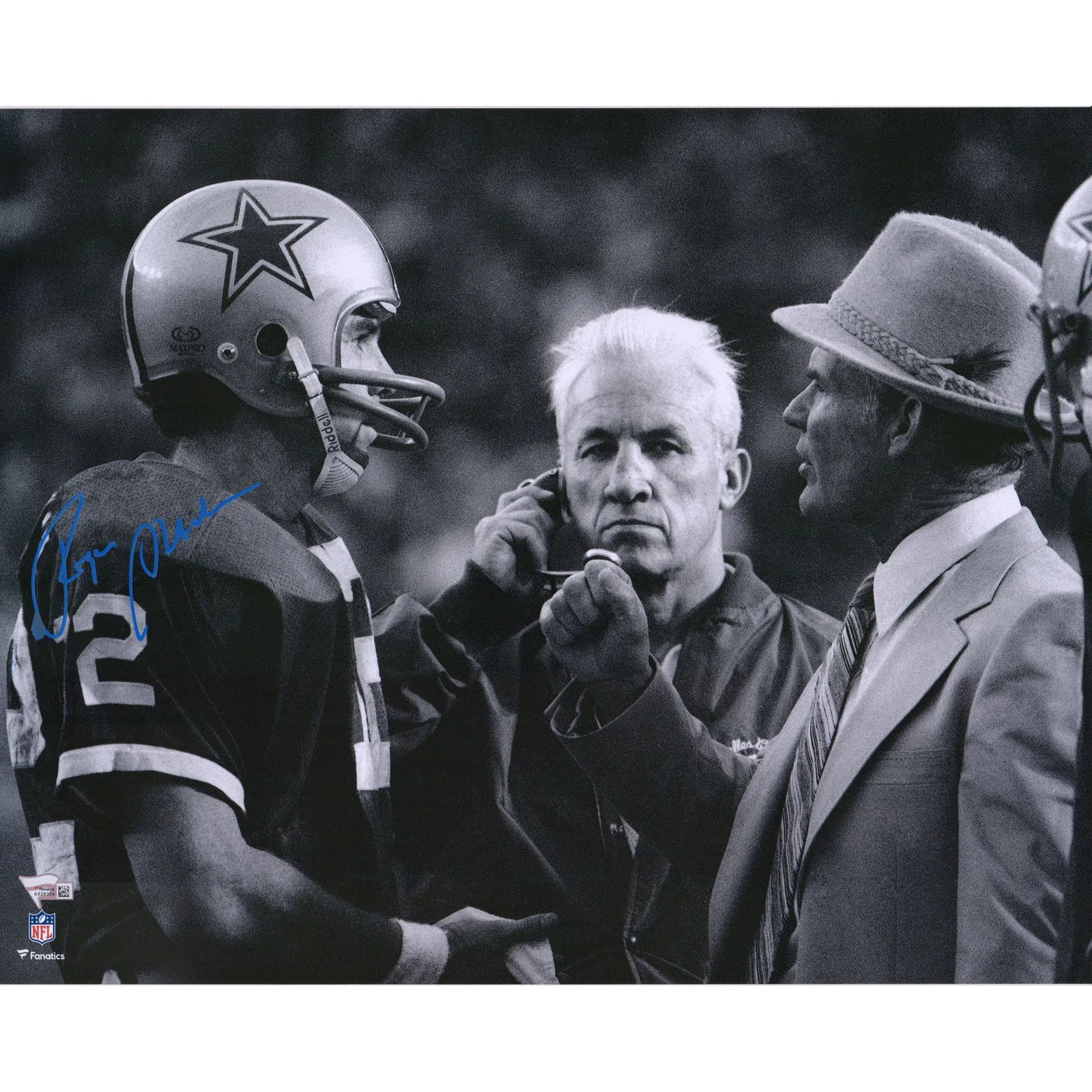 Roger Staubach Signed 16 x 20 Photo | Talking with Tom Landry