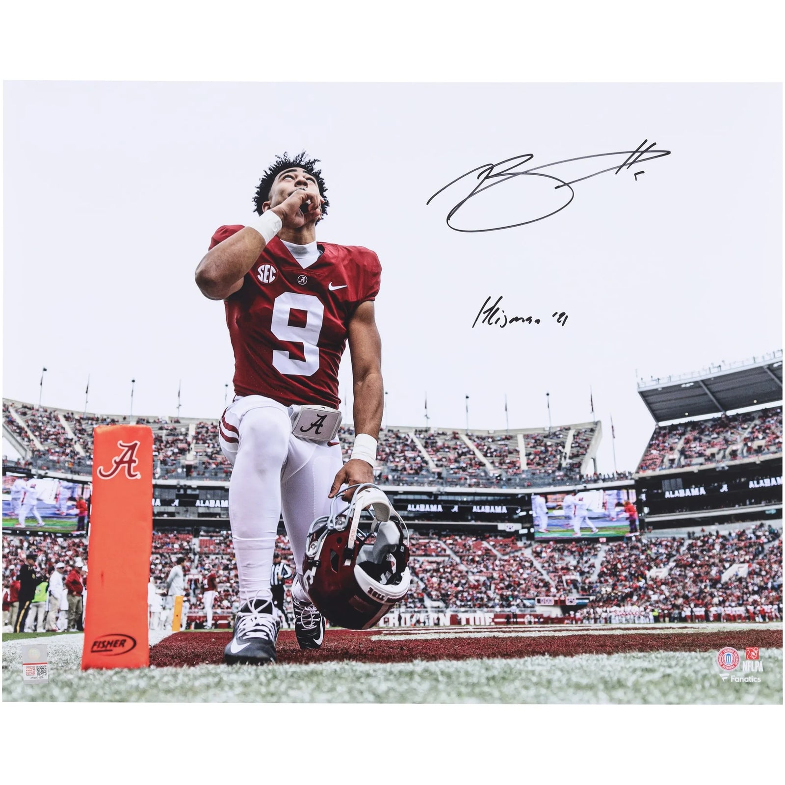 Bryce Young Signed 16 x 20 Alabama Photo | Heisman 2021 Inscription