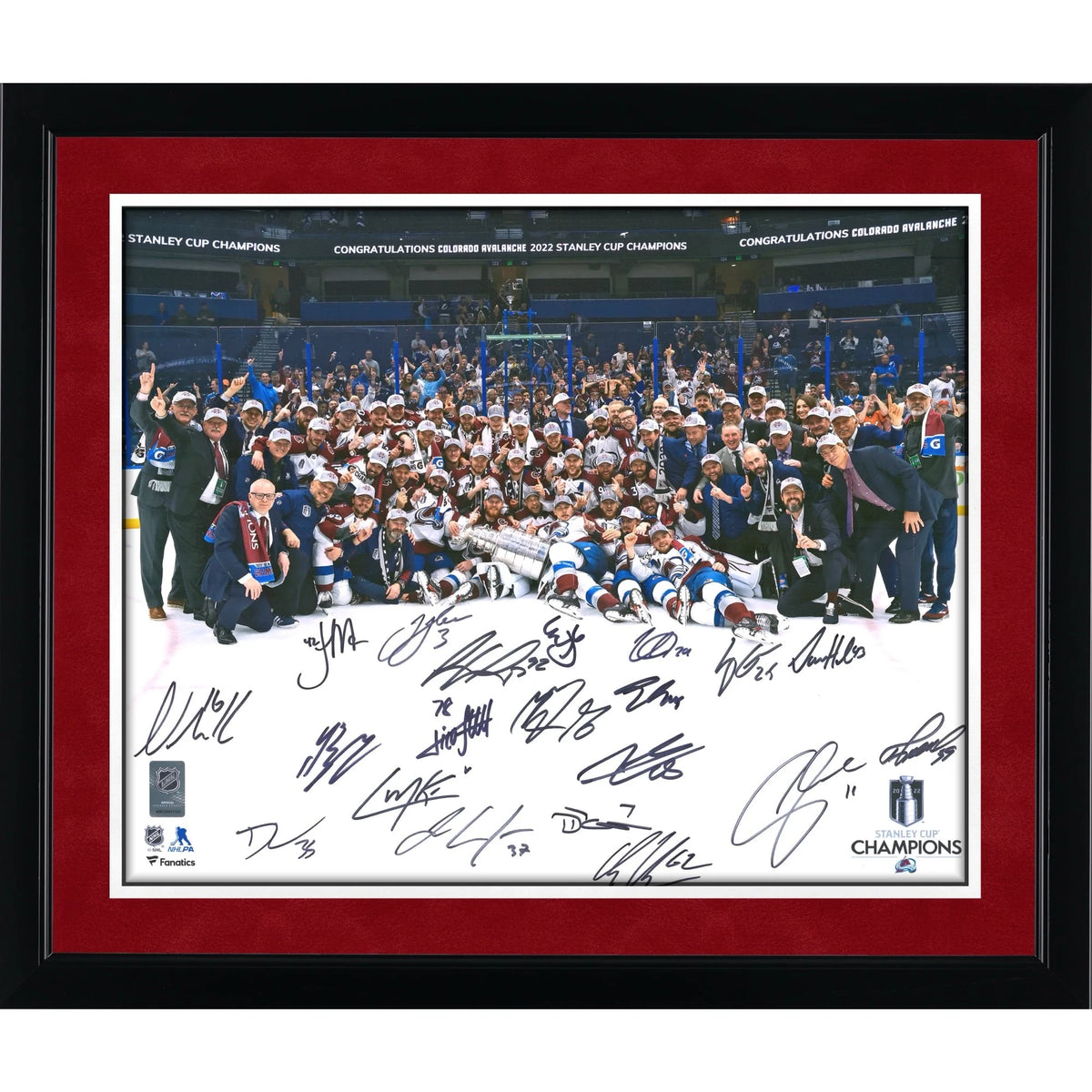 Colorado Avalanche Signed 2022 Stanley Cup Champions 16 x 20 Team Photo | W16HKAVA005