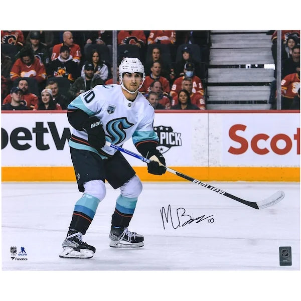 Matty Beniers Signed Seattle Kraken 16 x 20 Photograph | NHL Debut