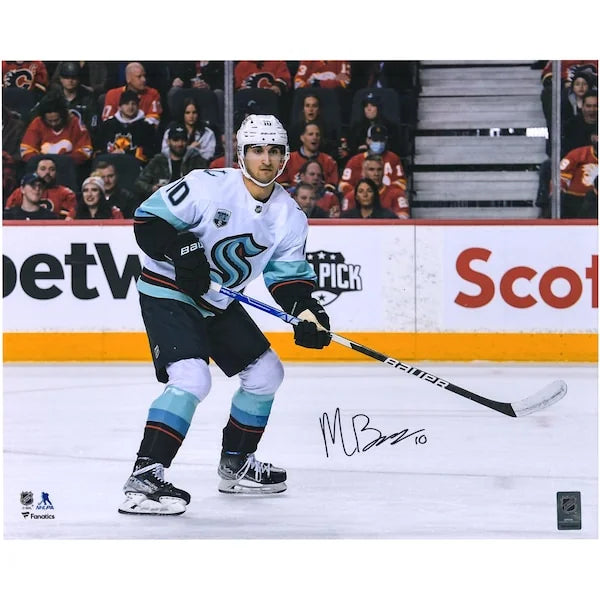 Matty Beniers Signed Seattle Kraken 16 x 20 Photograph | NHL Debut