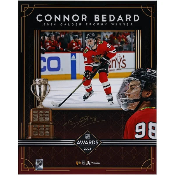 Connor Bedard Signed 16 x 20 Photo | 2024 Calder Trophy