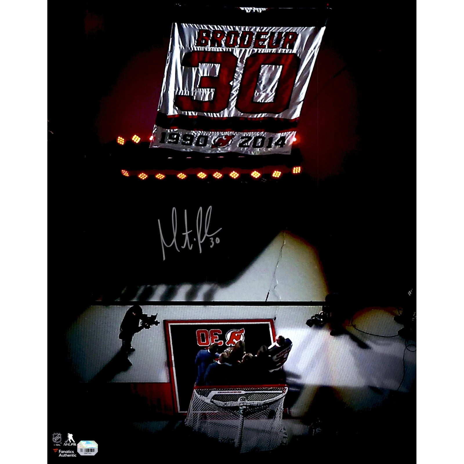 Martin Brodeur Signed Jersey Retirement Night 16 x 20 Photo | New Jersey Devils