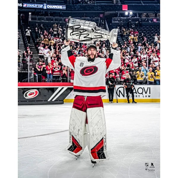 Brandon Bussi Signed Hurricanes 16 x 20 Photo | 2026 Stanley Cup Champions