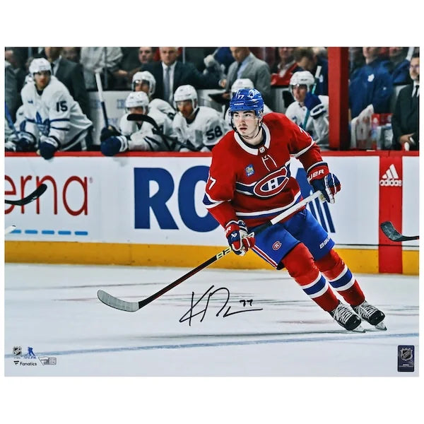 Kirby Dach Signed 16 x 20 Canadiens Debut Photograph | Montreal Canadiens