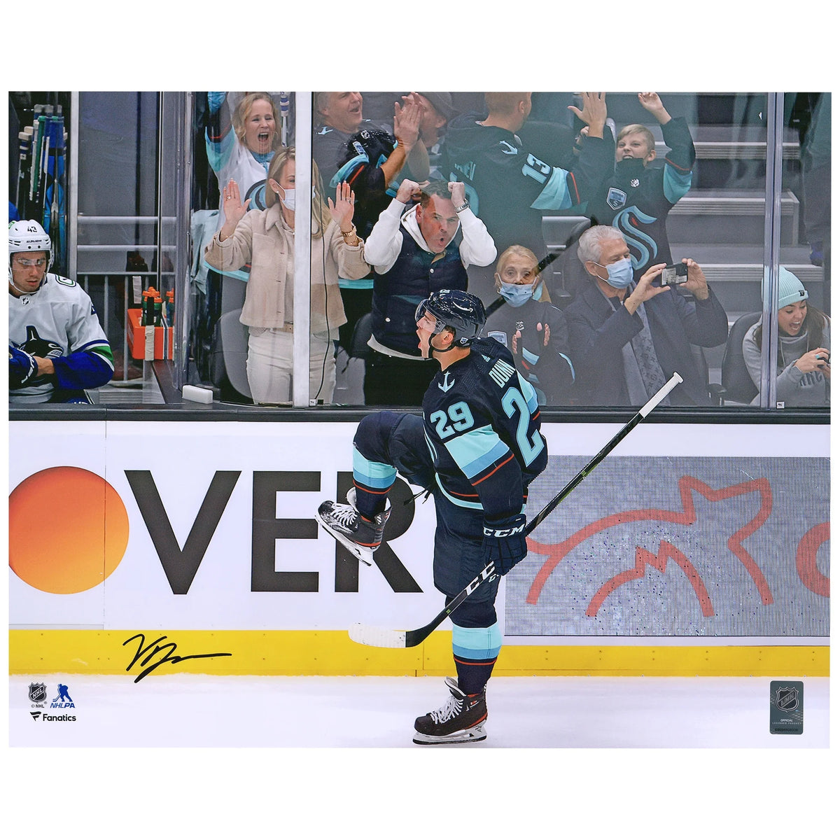 Vince Dunn Signed 16 x 20 Photo | Seattle Kraken Celebration