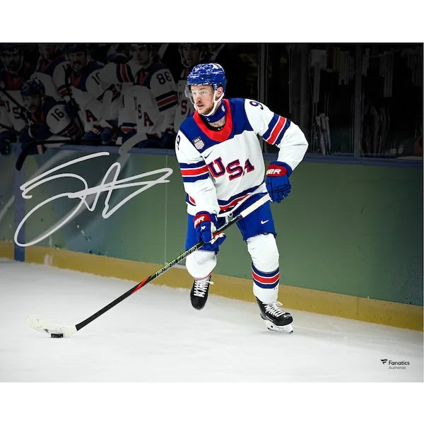 Jack Eichel Signed Team USA 16 x 20 Photo | 2026 Olympic Gold