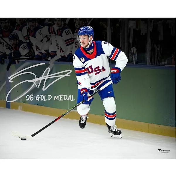 Jack Eichel Signed Team USA 16 x 20 Photo | 2026 Olympic Gold Medal