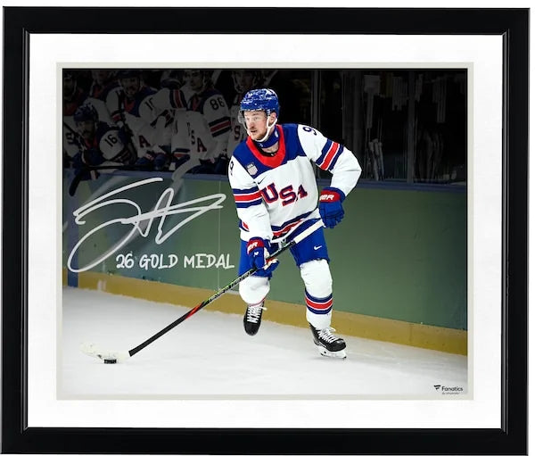 Jack Eichel Signed Team USA 16 x 20 Photo | 2026 Olympic Gold Medal