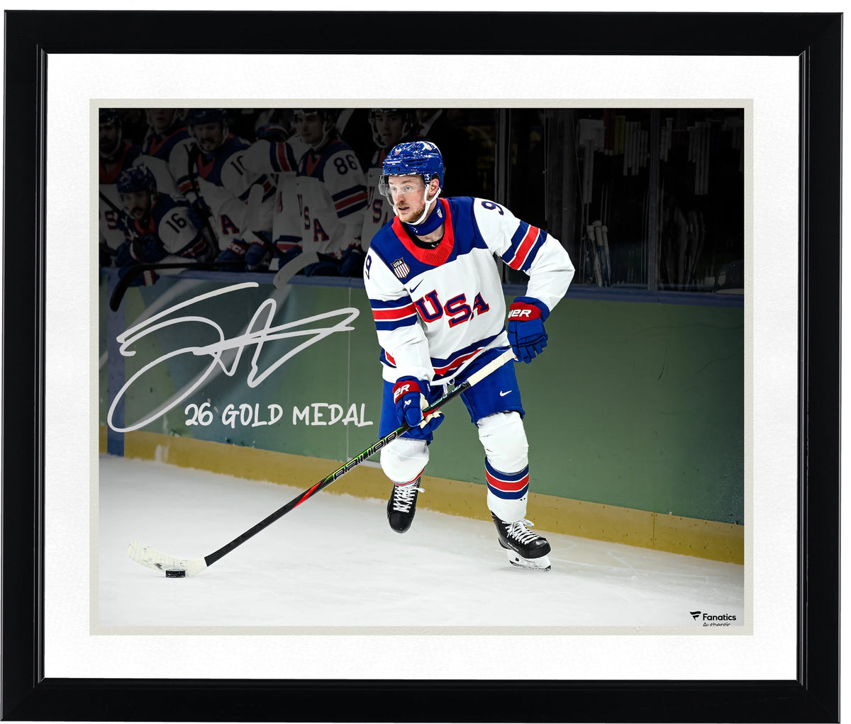 Jack Eichel Signed Team USA 16 x 20 Photo | 2026 Olympic Gold Medal