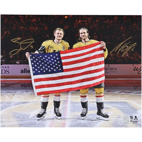 Jack Eichel & Noah Hanifin Signed Vegas Golden Knights Photo | 16 x 20 | W16HKEI0018