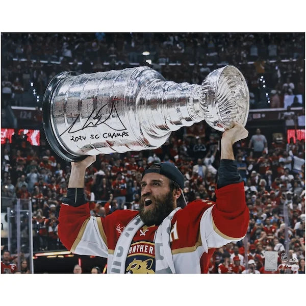 Aaron Ekblad Signed 2024 Stanley Cup Champions 16 x 20 Photo | Inscription