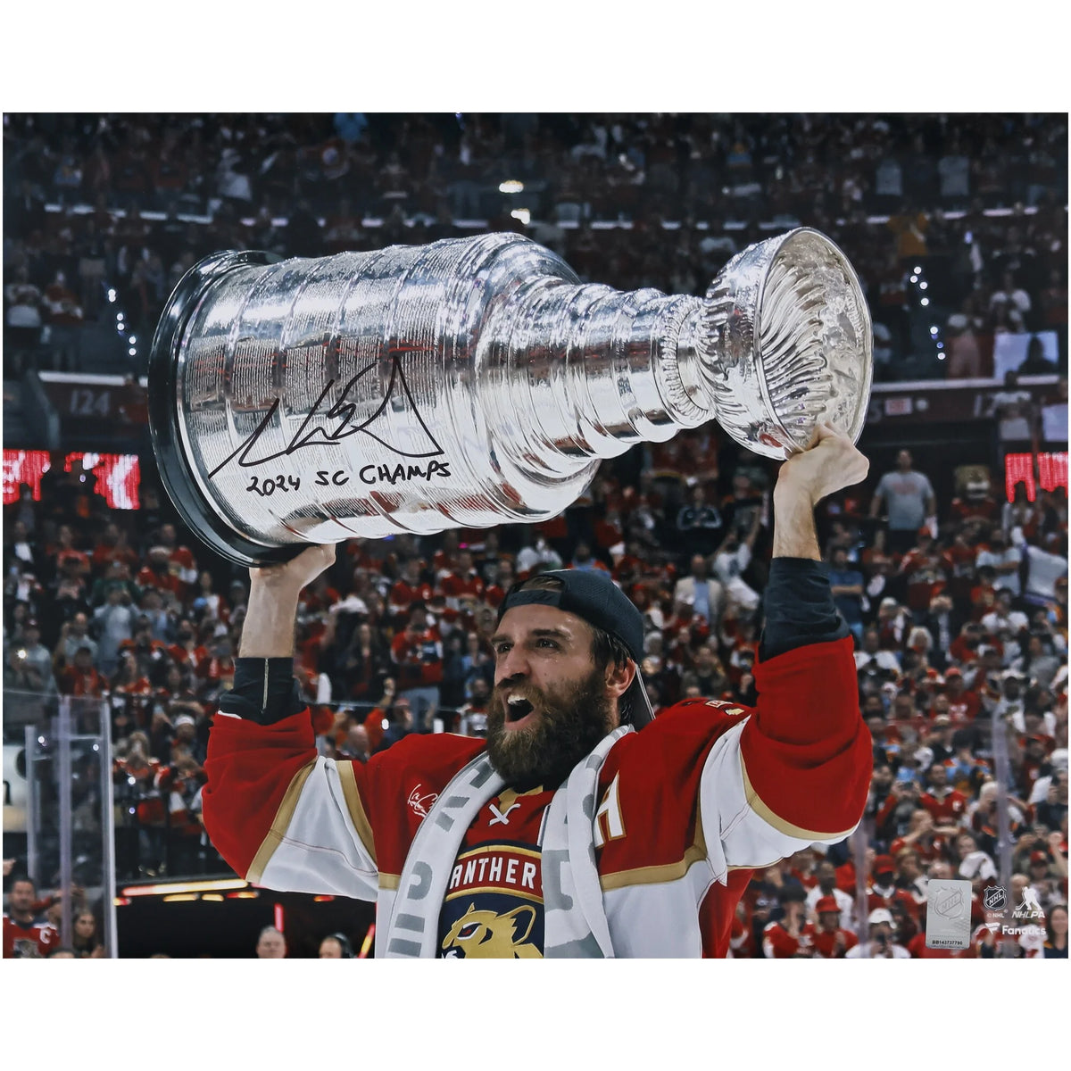 Aaron Ekblad Signed 2024 Stanley Cup Champions 16 x 20 Photo | Inscription