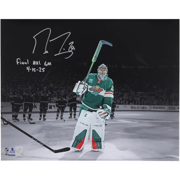 Marc-Andre Fleury Signed 16 x 20 Photograph | Final NHL Regular Season Game