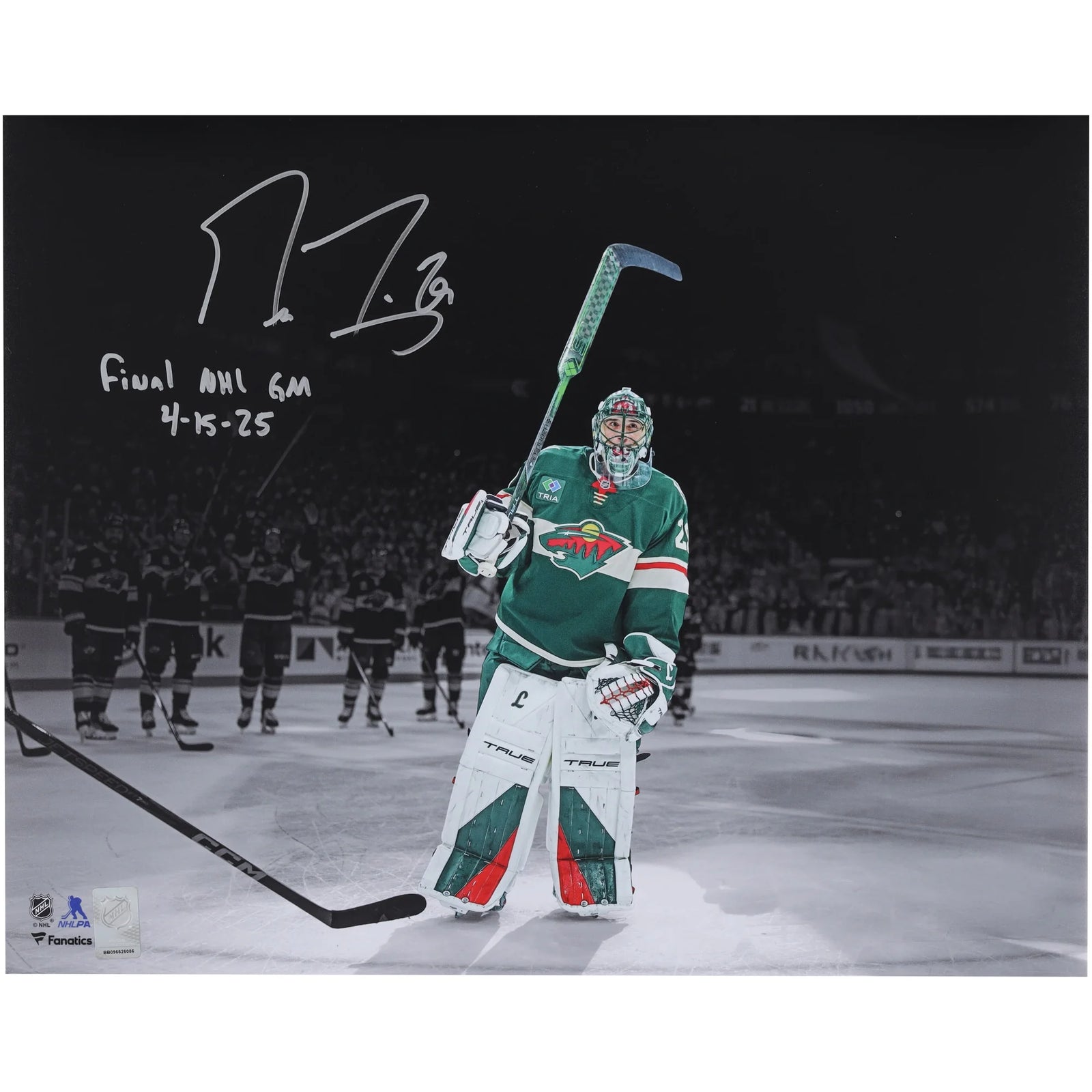Marc-Andre Fleury Signed 16 x 20 Photograph | Final NHL Regular Season Game