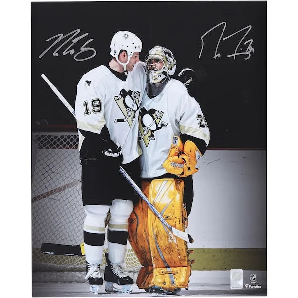 Marc-Andre Fleury & Ryan Whitney Signed 16 x 20 Photo | Penguins Celebration