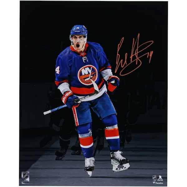 Bo Horvat Signed 16 x 20 Islanders Jersey Photo | Authenticated