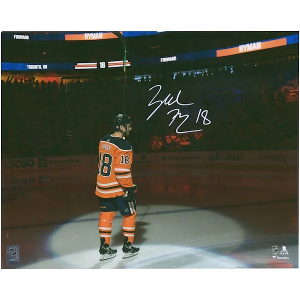 Zach Hyman Signed Edmonton Oilers 16 x 20 Photo | Opening Night