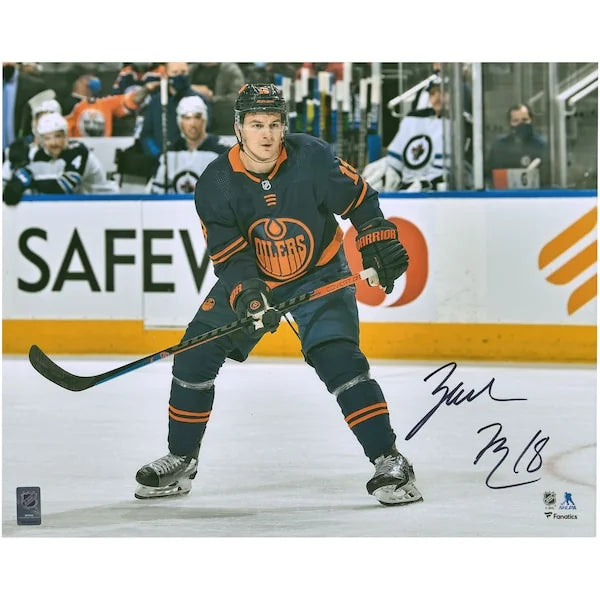 Zach Hyman Signed 16 x 20 Skating Photograph | Edmonton Oilers