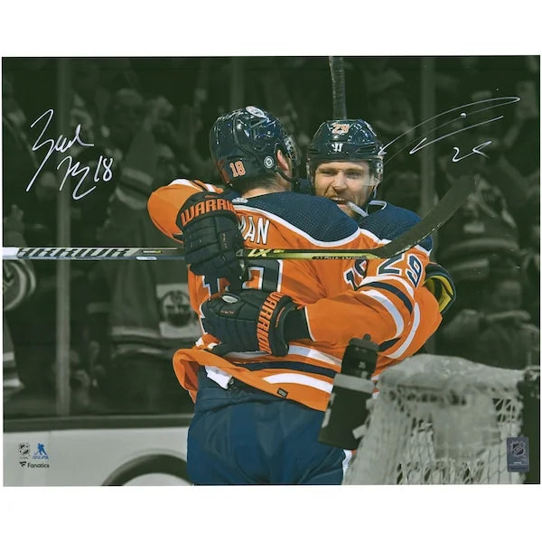 Zach Hyman and Leon Draisaitl Signed Edmonton Oilers 16 x 20 Photo | Authenticated
