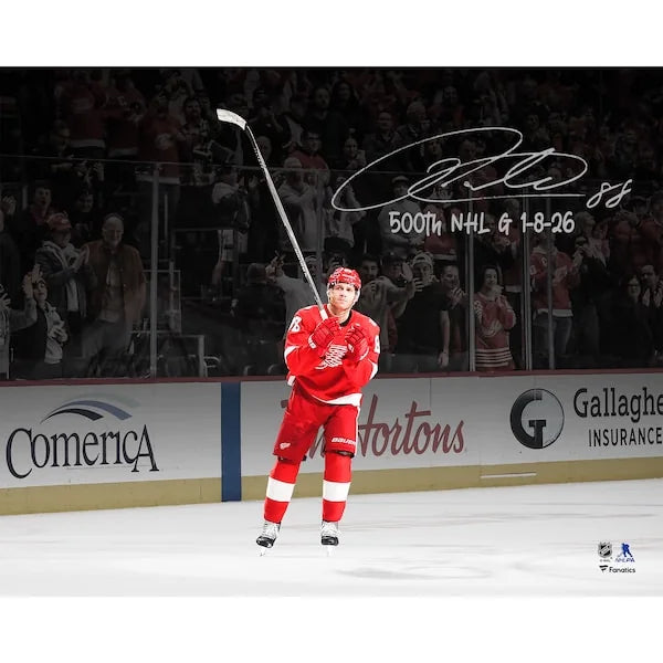 Patrick Kane Signed 16 x 20 Photo | 500th NHL Goal Inscription