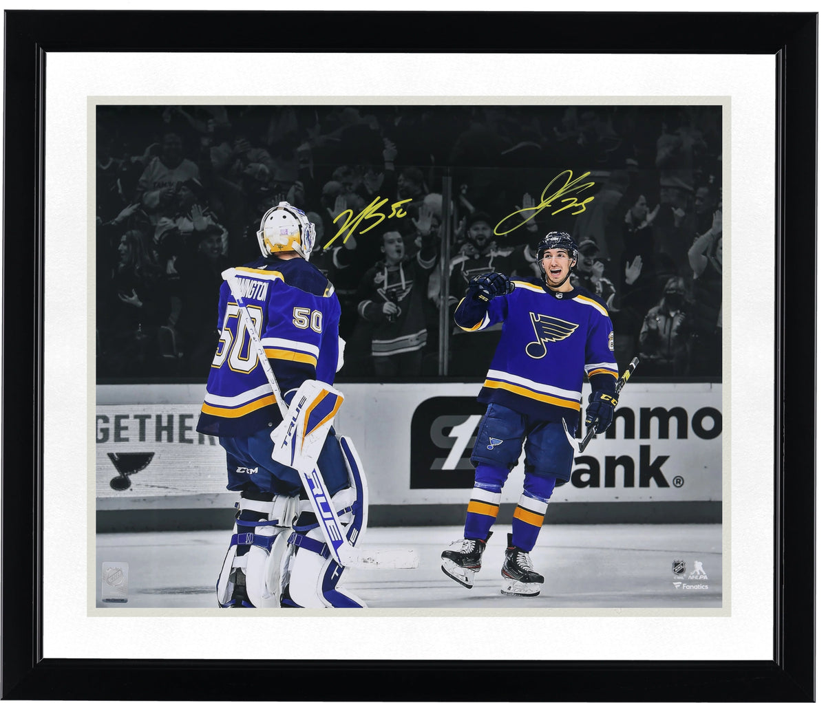 Jordan Kyrou & Jordan Binnington Signed 16 x 20 Photo | Blues