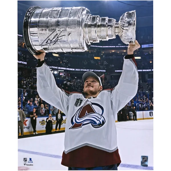 Cale Makar Signed 2022 Stanley Cup Champions 16 x 20 Photo | Avalanche