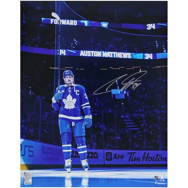 Auston Matthews Signed 16 x 20 Photograph | Toronto Maple Leafs