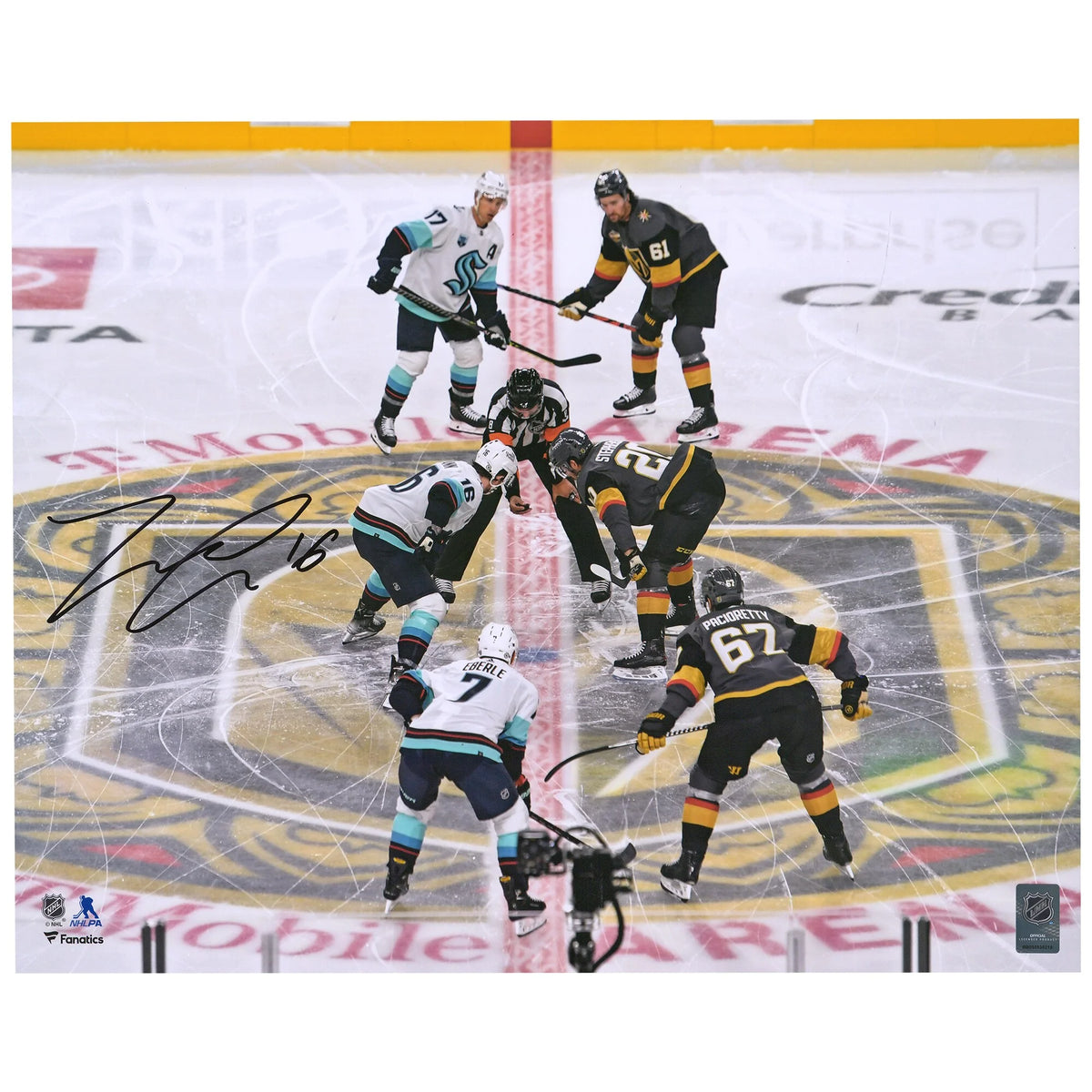 Jared McCann Signed Seattle Kraken 16 x 20 Photo | First Franchise Face-Off