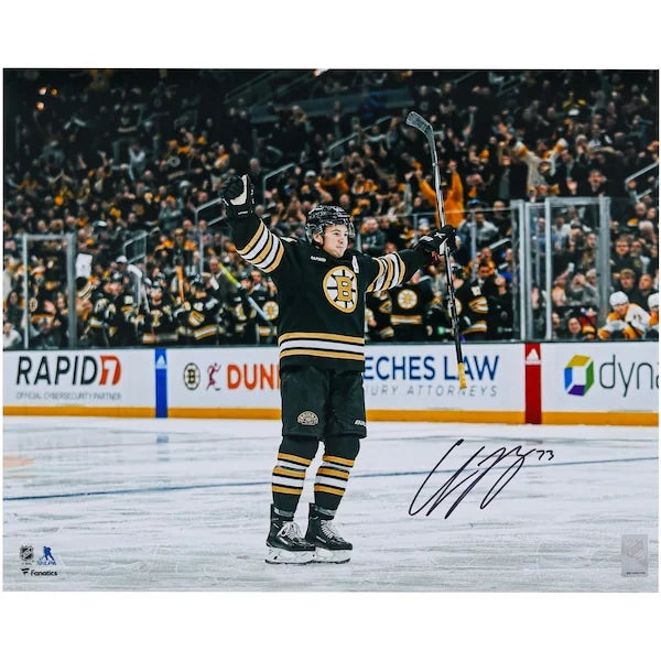Charlie McAvoy Signed 16 x 20 Photograph | Boston Bruins 100th Anniversary Jersey