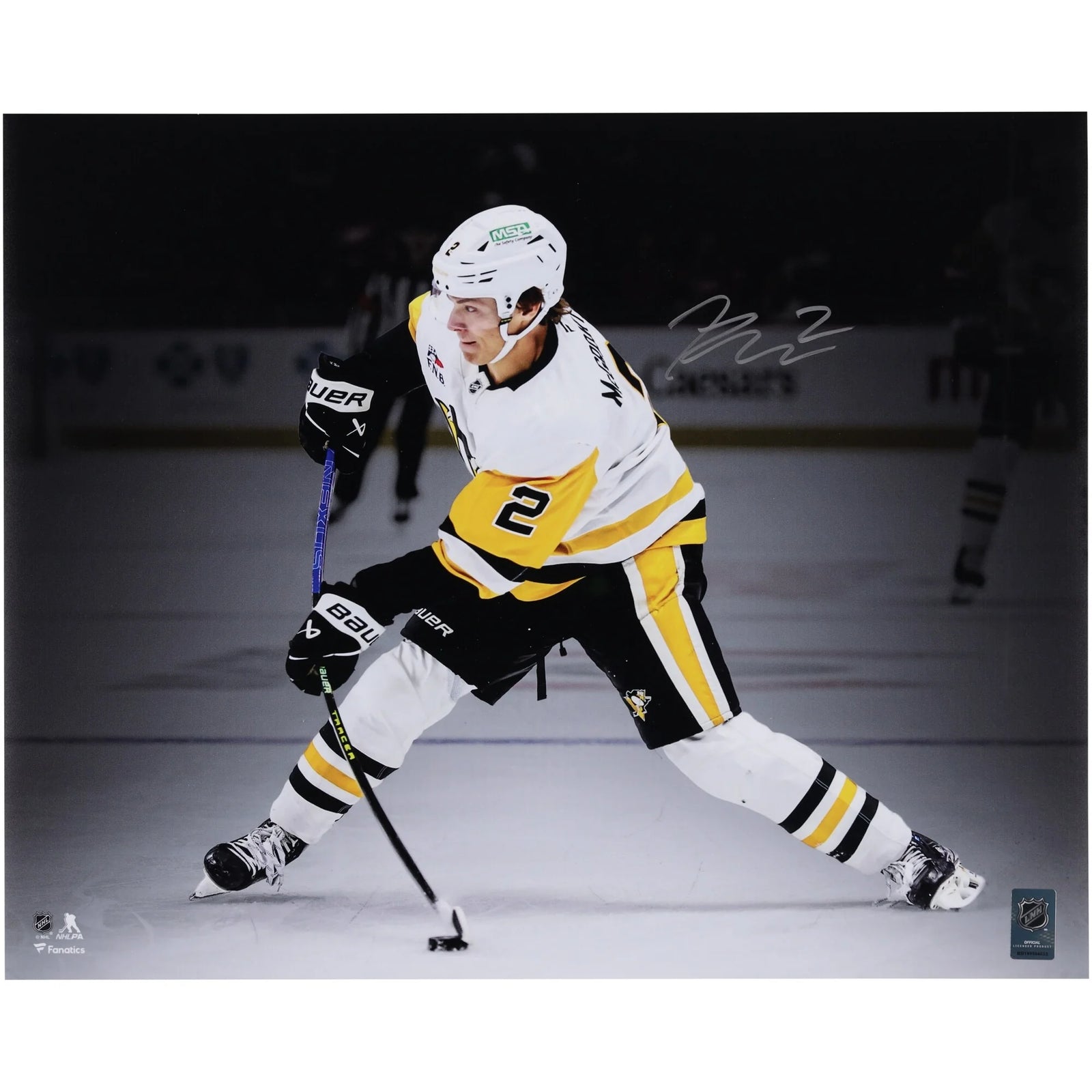 Rutger McGroarty Signed 16 x 20 Penguins Jersey Photo | Authenticated