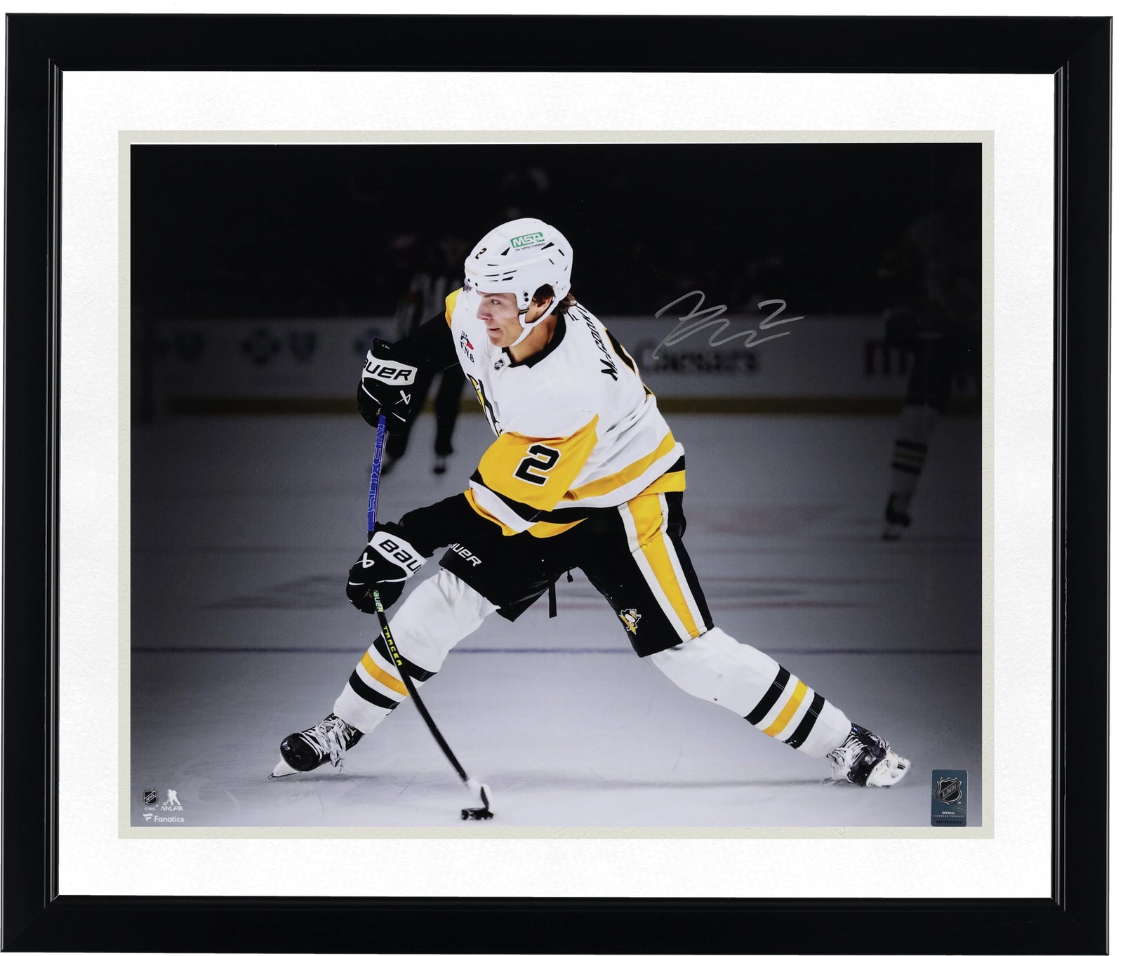 Rutger McGroarty Signed 16 x 20 Penguins Jersey Photo | Authenticated