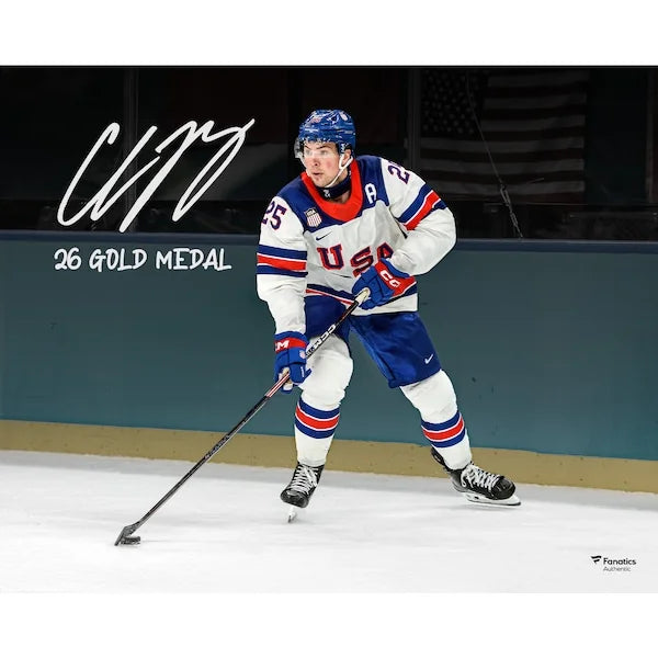 Charlie McAvoy Signed Team USA 16 x 20 Photo | 2026 Gold Medal