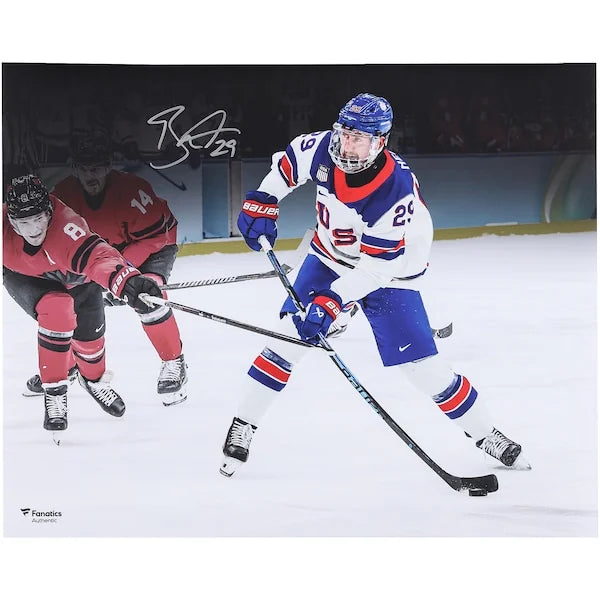 Brock Nelson Signed Team USA 16 x 20 Photograph | 2026 Olympic Gold Medal