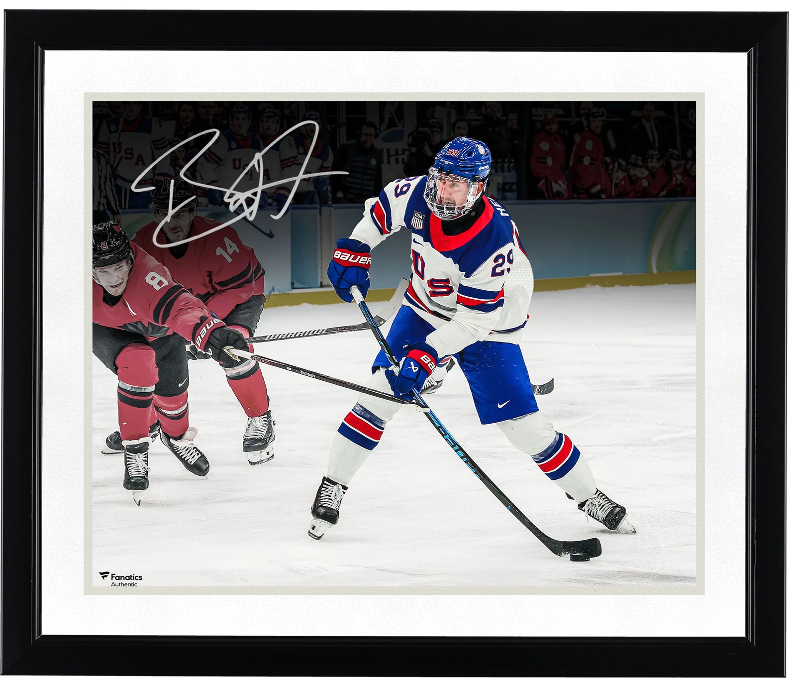 Brock Nelson Signed Team USA 16 x 20 Photograph | 2026 Olympic Gold Medal