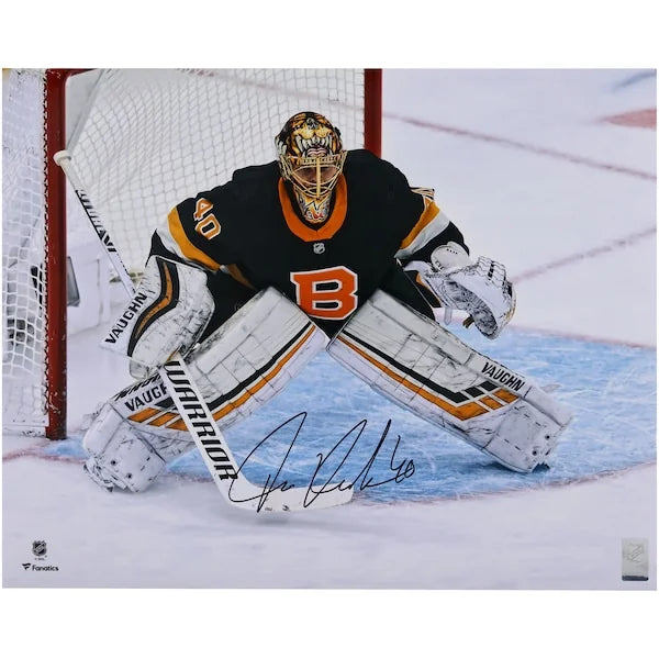 Tuukka Rask Signed 16 x 20 Black Alternate Jersey Photo | Boston Bruins