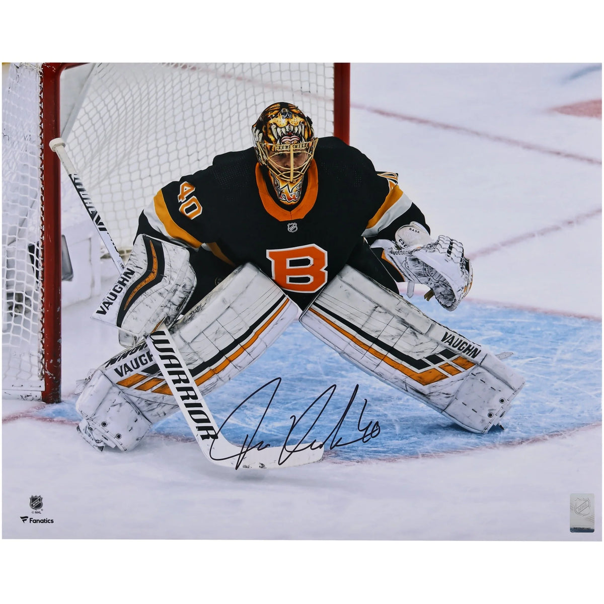 Tuukka Rask Signed 16 x 20 Black Alternate Jersey Photo | Boston Bruins