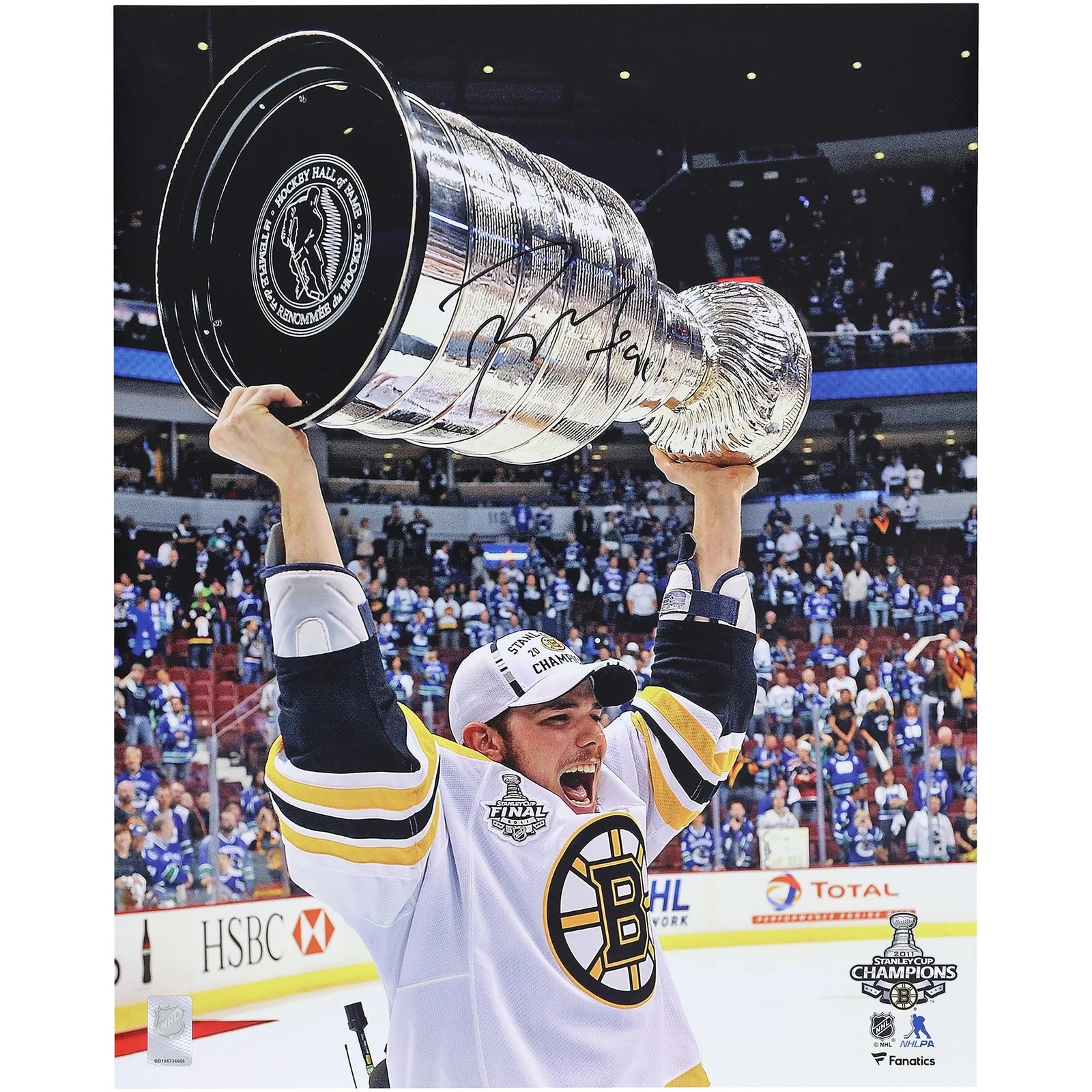 Tyler Seguin Signed Boston Bruins 16 x 20 Photo | 2011 Stanley Cup Champions