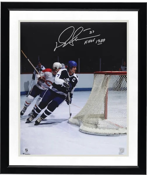 Darryl Sittler Signed 16 x 20 Maple Leafs Photo | HHOF 1989 Inscription