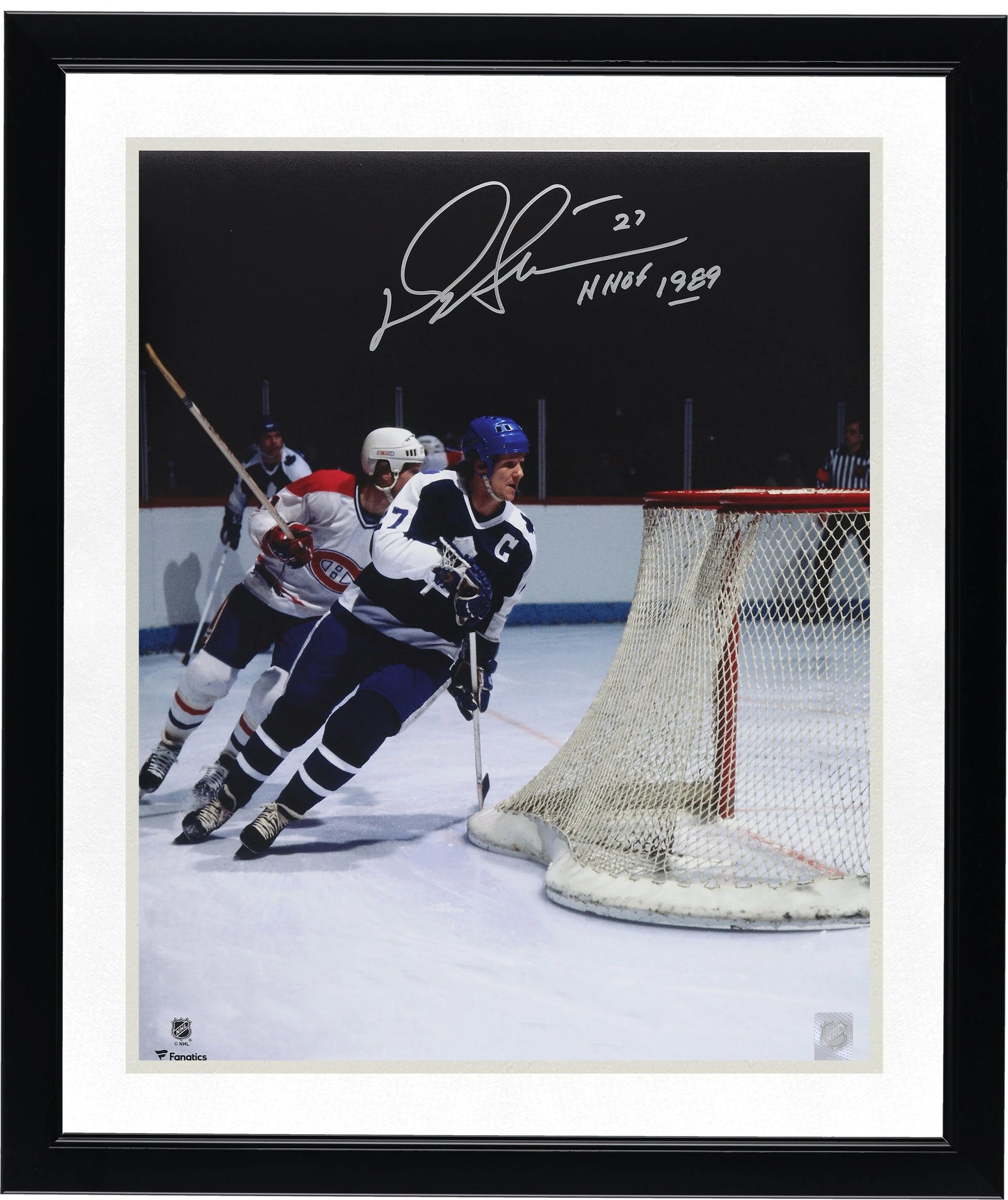 Darryl Sittler Signed 16 x 20 Maple Leafs Photo | HHOF 1989 Inscription