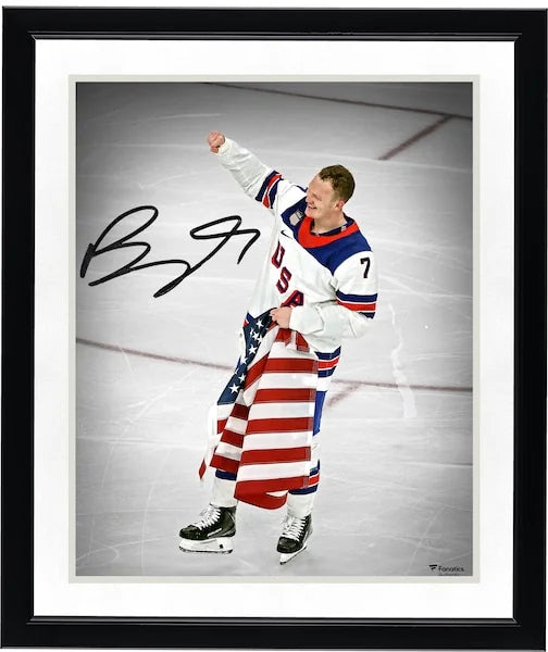 Brady Tkachuk Signed Team USA 16 x 20 Photo | 2026 Olympics Gold