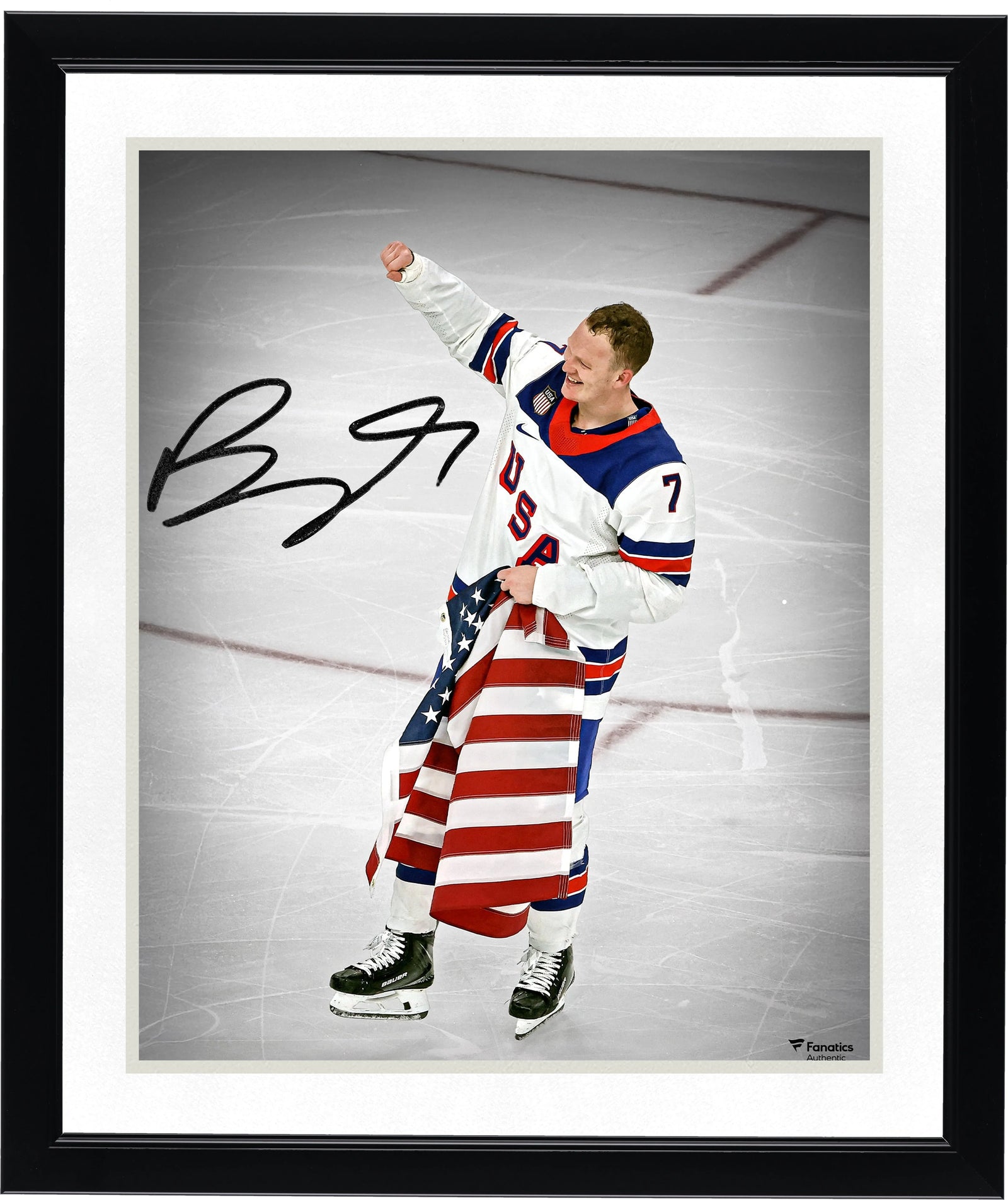 Brady Tkachuk Signed Team USA 16 x 20 Photo | 2026 Olympics Gold