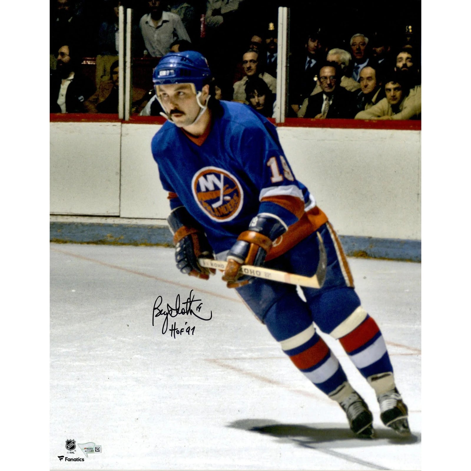 Bryan Trottier Signed Islanders Photograph | HOF 97 Inscription