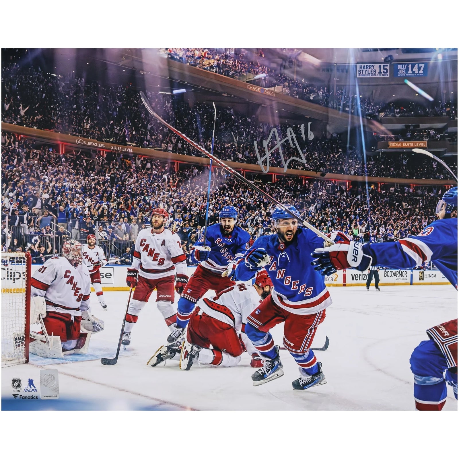 Vincent Trocheck Signed 16 x 20 Photograph | 2024 Stanley Cup Playoffs Overtime Goal