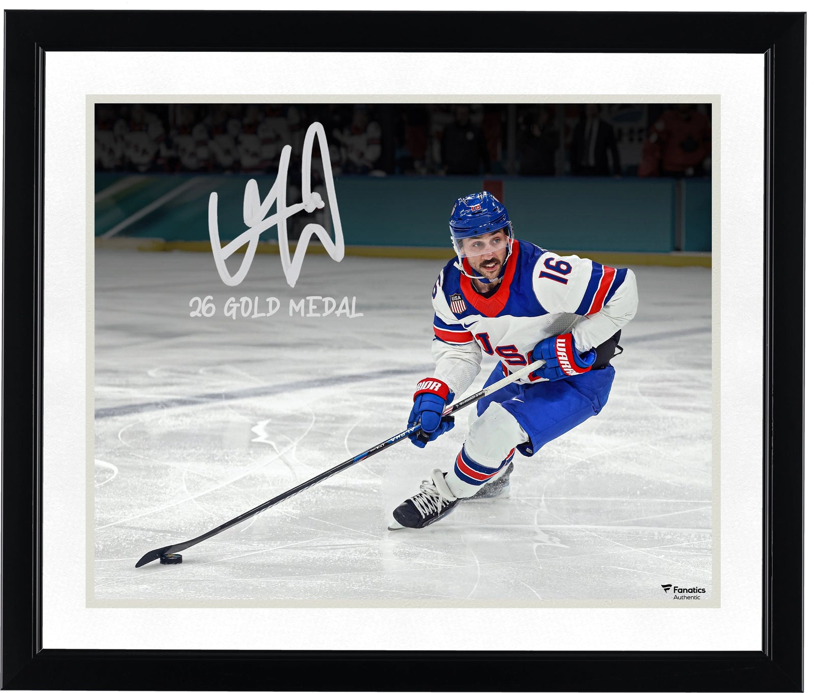 Vincent Trocheck Signed Team USA 16 x 20 Photograph | 2026 Olympic Gold Medal