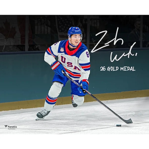 Zach Werenski Signed Team USA 16 x 20 Photo | 2026 Olympic Gold Medal